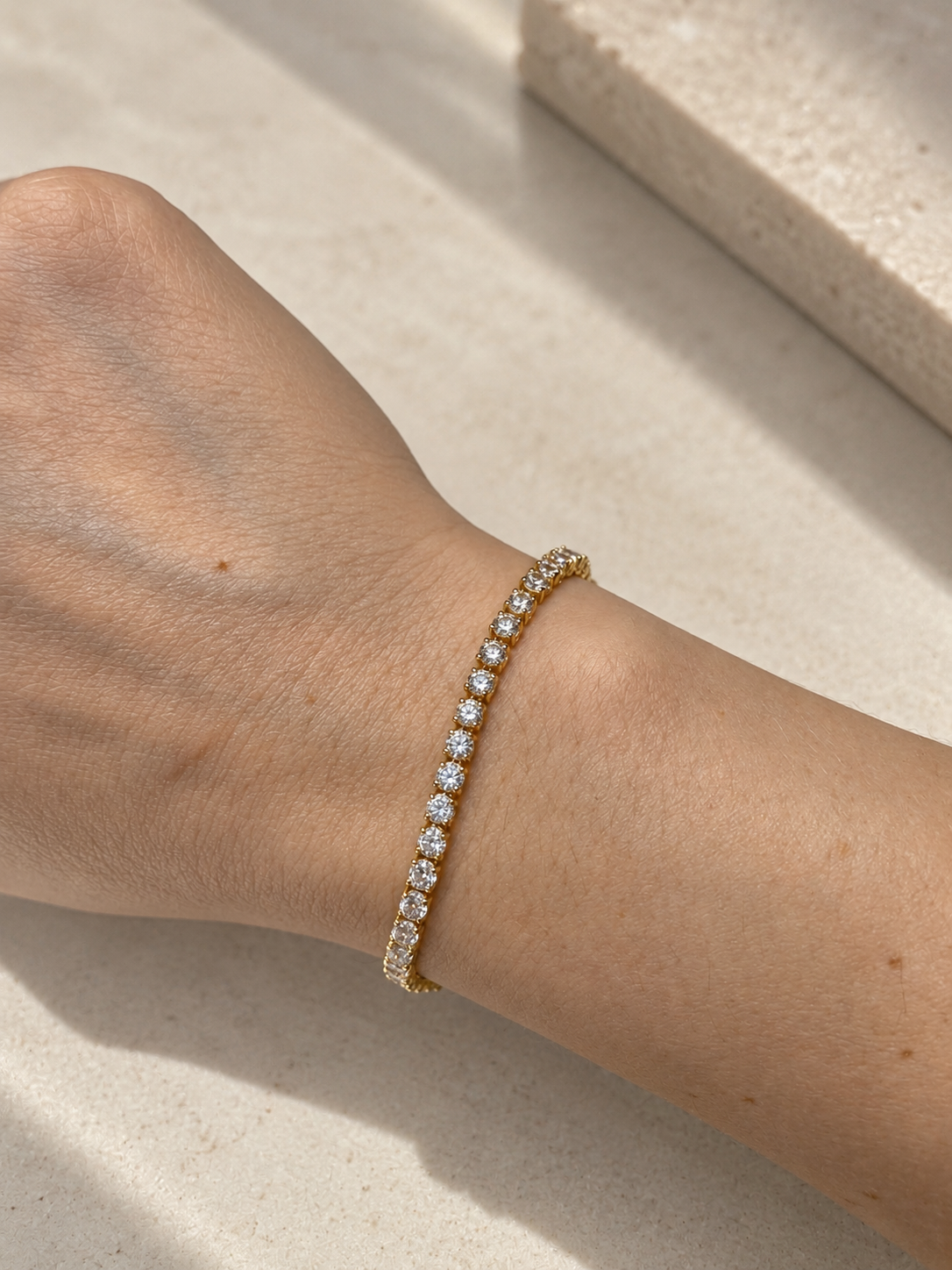 Pulsera Tennis Diamantes Lab Personalizable Oro 14K
